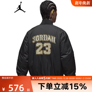 耐克男薄棉服2026春马年新款 060 Jordan印花棒球服棉衣夹克IQ3966
