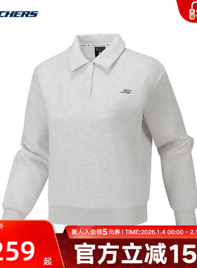 Skechers斯凯奇女士秋冬舒适百搭保暖针织套头卫衣 P126W005/0248