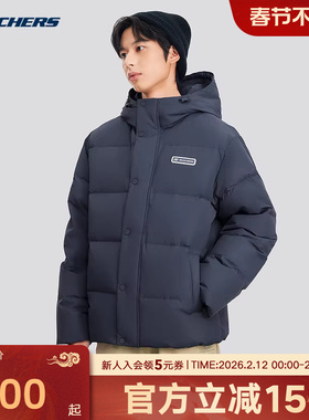 Skechers斯凯奇秋冬男女款轻盈保暖梭织羽绒服外套 L324U154/026R