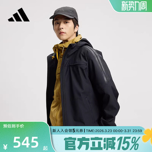 KA1307 连帽外套男梭织夹克 adidas阿迪达斯新款 加绒运动休闲时尚