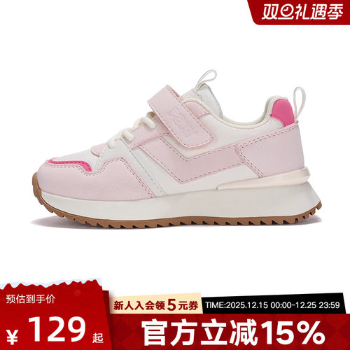 PONY波尼男女童鞋舒适低帮休闲运动跑步鞋241K1SO01PK