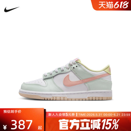 Nike耐克女鞋大童鞋DUNK休闲运动鞋低帮轻便百搭滑板鞋IV2861-181