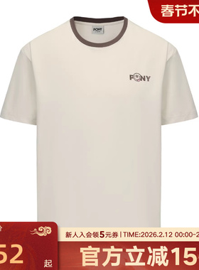 Pony波尼男女新款索罗娜凉感水洗短袖舒适运动休闲T恤252U2AT01LU