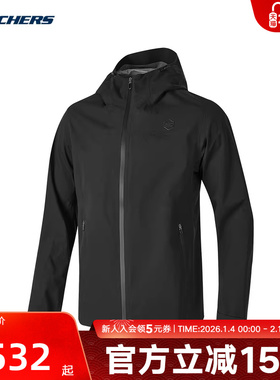 Skechers斯凯奇秋季男款运动休闲连帽梭织外套 P324M013/0018
