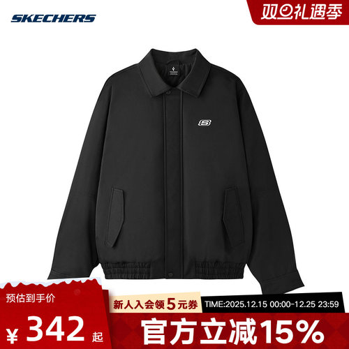 Skechers斯凯奇秋冬男女同款印花棉服保暖夹克外套 L125U041/0018