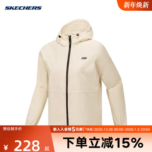 001J 女子夹克运动休闲梭织外套L325W009 Skechers斯凯奇秋季 新款
