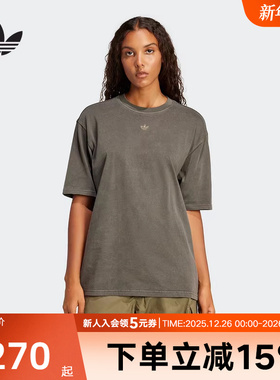 adidas阿迪达斯三叶草25夏女棉质运动休闲短袖圆领T恤宽松JI5729