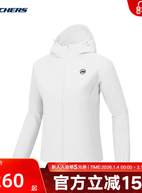 Skechers斯凯奇秋新款女轻便户外连帽梭织外套 P424W023/0019