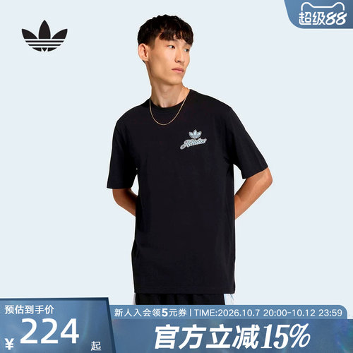 adidas阿迪达斯三叶草GFX 校队宽松圆领T恤2026夏男短袖 KE2249