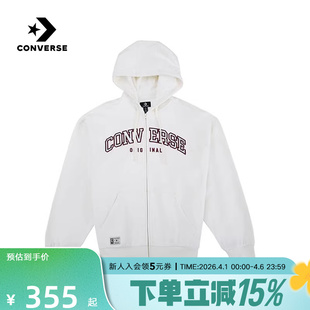 针织连帽卫衣外套UCJ085 W2Y 男女复古休闲经典 Converse匡威春开衫