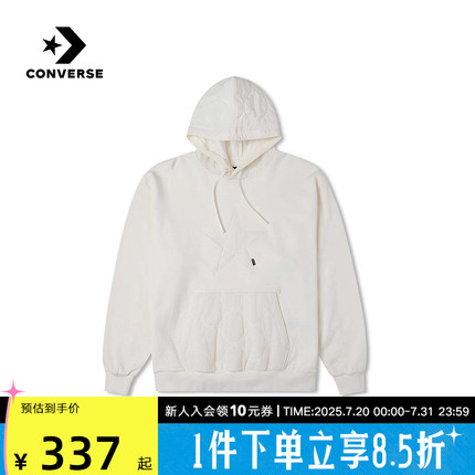 CONVERSE匡威卫衣男冬季新款加绒保暖连帽宽松五星套头衫10025051