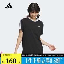adidas阿迪达斯2025春夏新款女棉运动休闲宽松短袖圆领T恤JY7612