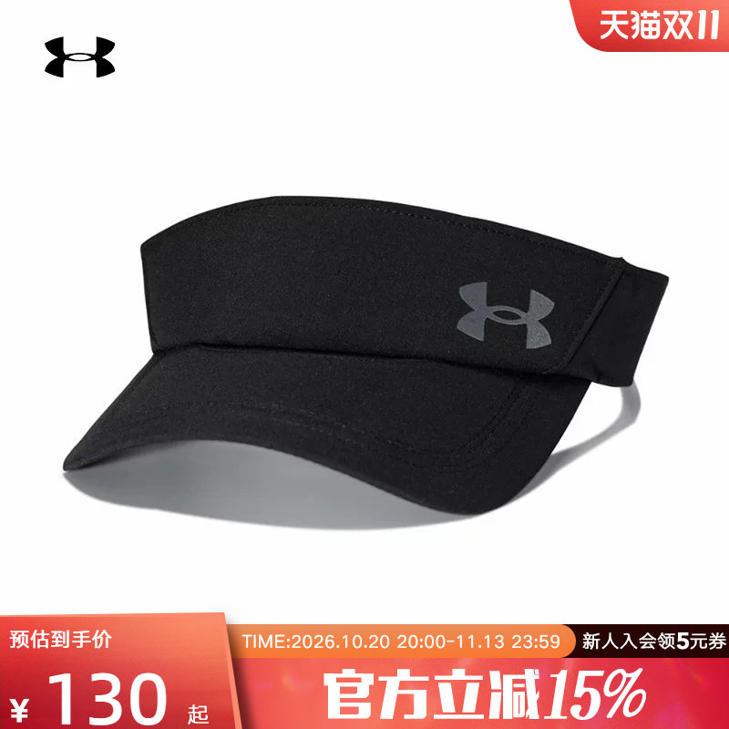 安德玛UA春季新款男子空顶网球帽遮阳帽运动休闲帽子1383479-001