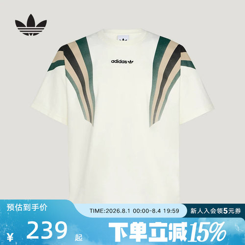 adidas阿迪达斯三叶草休闲风宽松T恤2026春男棉质运动短袖 KW2016