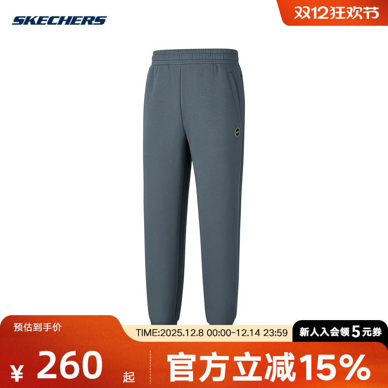Skechers斯凯奇男子冬新款运动休闲舒适宽松长裤 P425M070/02CF