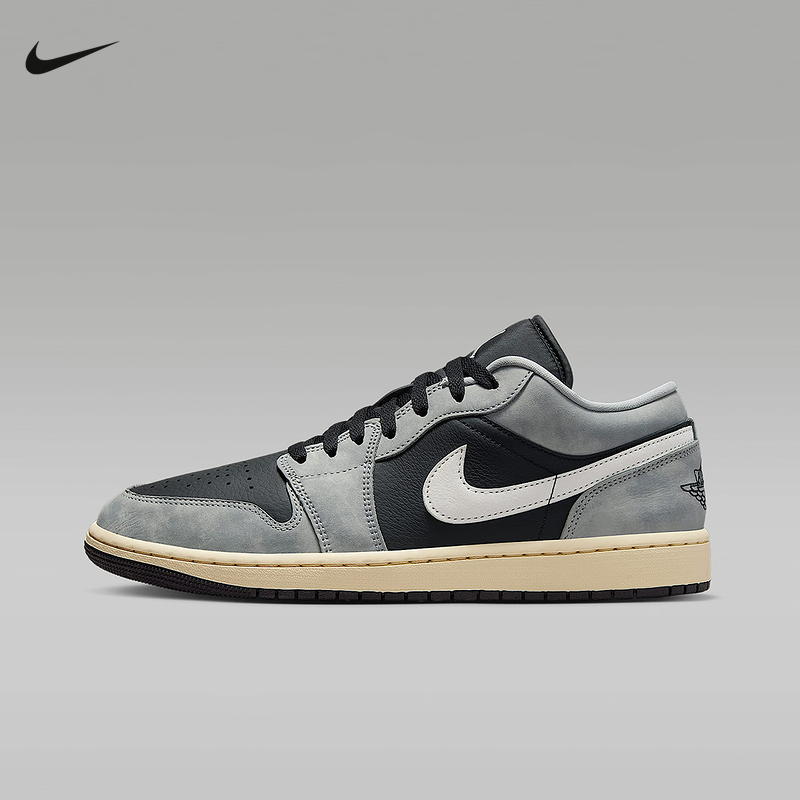 耐克男鞋AJ1低帮灰色复古篮球鞋运动休闲百搭轻便板鞋 HQ2010-012