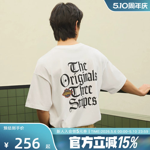 adidas阿迪达斯三叶草OG短袖T恤2026夏男宽休闲松针织半袖 KT3041