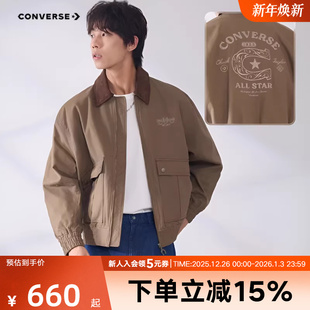 匡威男子棉服马年起飞新品 GC5 新年专属拉链头刺绣翻领夹克MCJ394