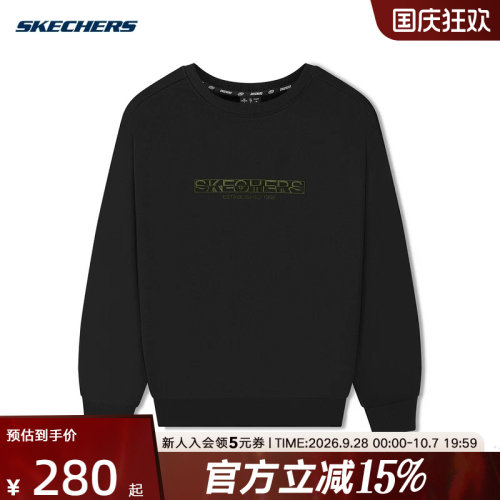 SKECHERS斯凯奇男士上衣运动简约百搭休闲长袖卫衣 L426M070-0018