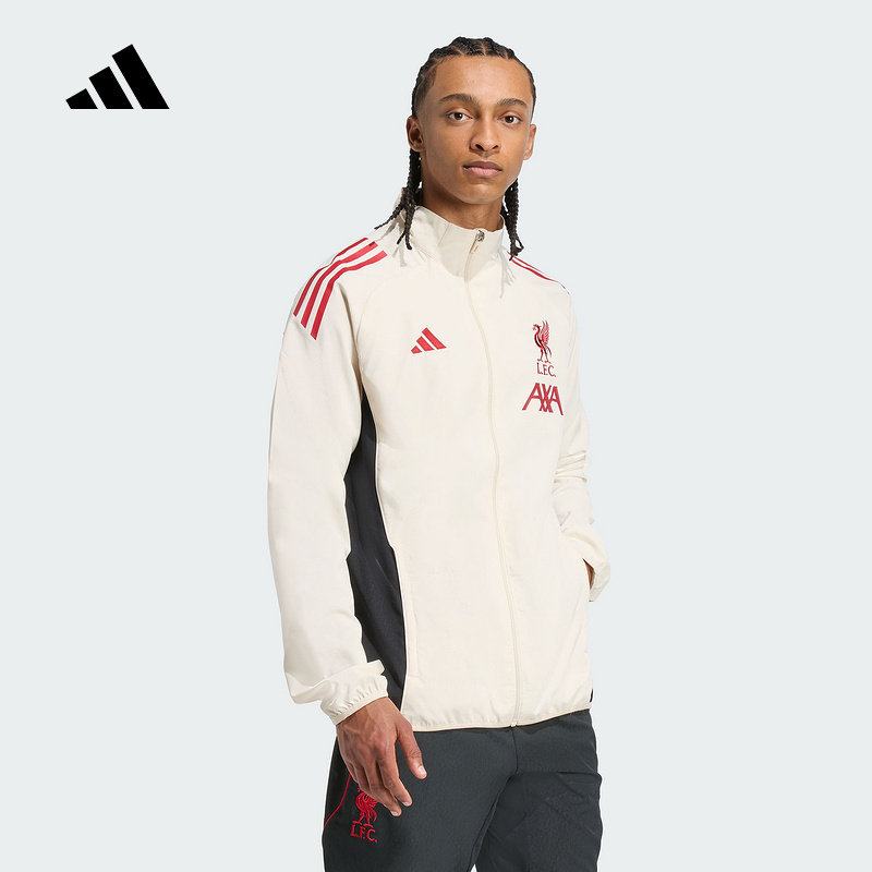 adidas阿迪达斯利物浦足球立领修身训练服外套男梭织夹克 JV