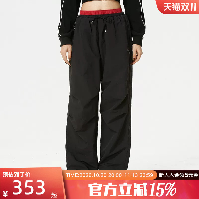PUMA彪马春季女裤经典T7赛车机能风休闲运动裤宽松长裤636174-01