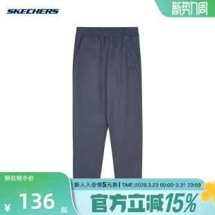 L324M064 梭织长裤 026R 休闲舒适直筒裤 Skechers斯凯奇男子运动裤