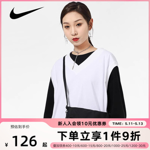 Nike耐克斜挎包女包2024春季新款邮差包挎包单肩包小包CW9300-824