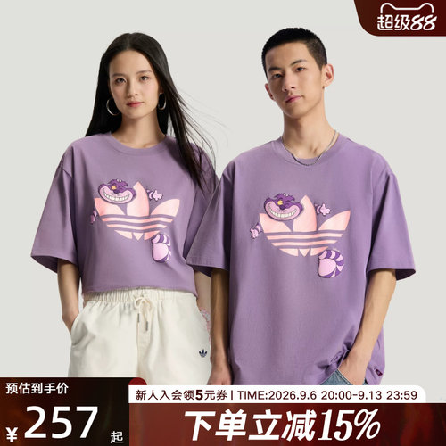 adidas阿迪达斯三叶草2026夏中性迪士尼联名款运动短袖T恤 KY8306