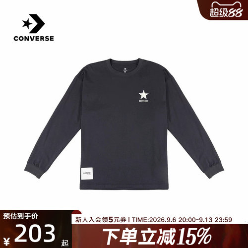 Converse匡威2026秋男女同款宽松百搭星星印花长袖T恤 UCK060-GDA