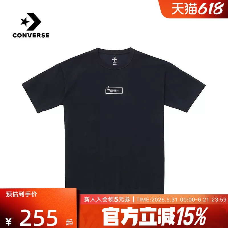 Converse匡威2026夏男士运动休闲圆领宽松舒适短袖T恤 MCJ785-023