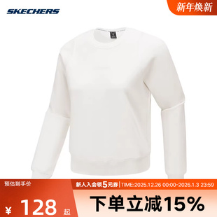 0074 P425W075 斯凯奇25秋女士圆领百搭长袖 卫衣休闲运动打底衫