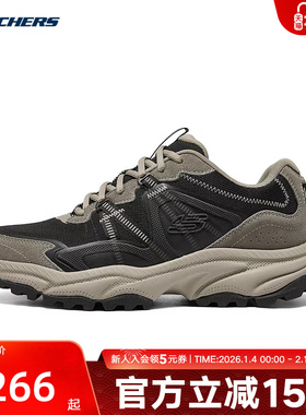 Skechers斯凯奇秋季男款厚底缓震舒适运动休闲鞋 237743/BKTP