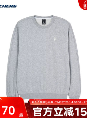 Skechers斯凯奇男款卫衣舒适休闲运动针织套头衫 L124M034/046J