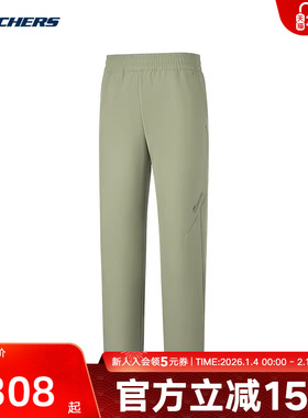 Skechers斯凯奇长裤26春男百搭休闲加绒保暖梭织裤 P126M009/01DR
