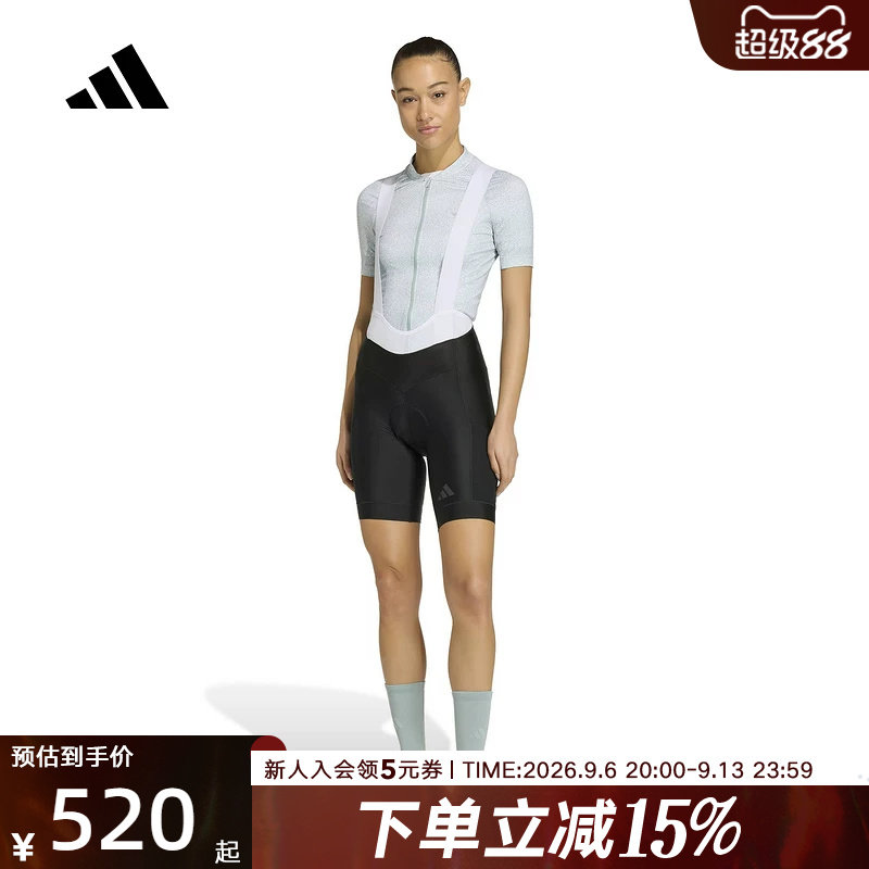 adidas阿迪达斯自行车紧身裤2026春女山地公路骑行黑色短裤KB9575