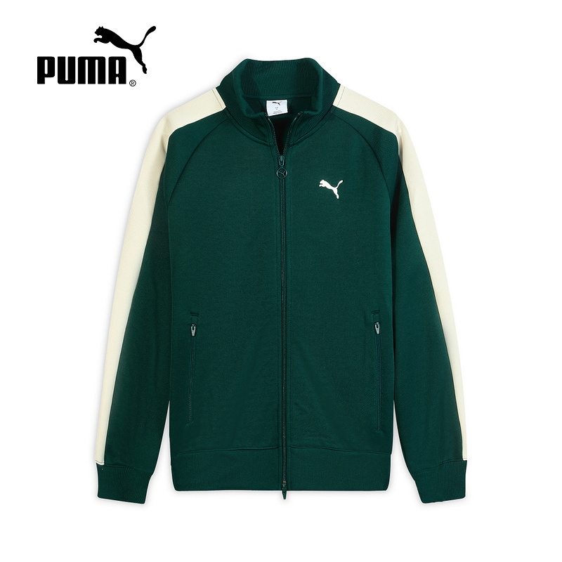 PUMA彪马男子上衣秋季复古宽松经典T7运动夹克针织外套631858-75