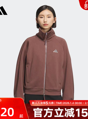 adidas阿迪达斯新款加厚抓绒运动休闲外套女针织宽松夹克 KC0048