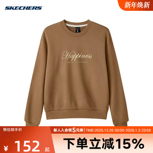 Skechers斯凯奇冬女上衣圆领卫衣针织套头衫 013J L424W030