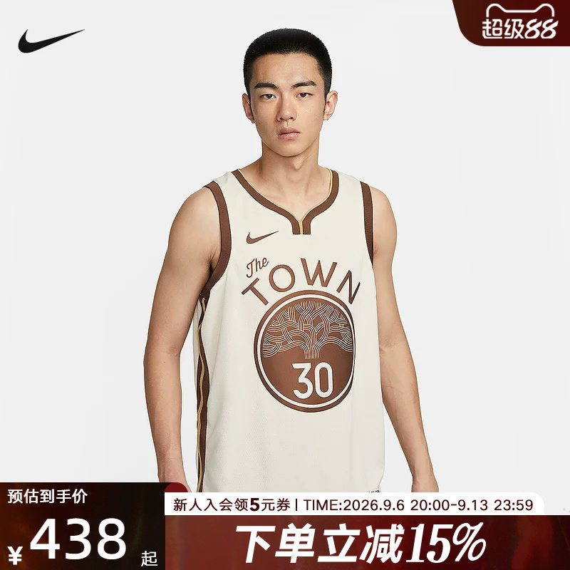 耐克NBA金州勇士队斯蒂芬·库里男子速干球衣针织背心HM5981-123图片