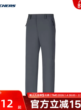 Skechers斯凯奇户外保暖运动休闲裤冬直筒男子长裤 P325M112/006L