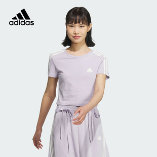 修身 短袖 女春新款 T恤 JI9794 休闲圆领运动短款 adidas阿迪达斯半袖