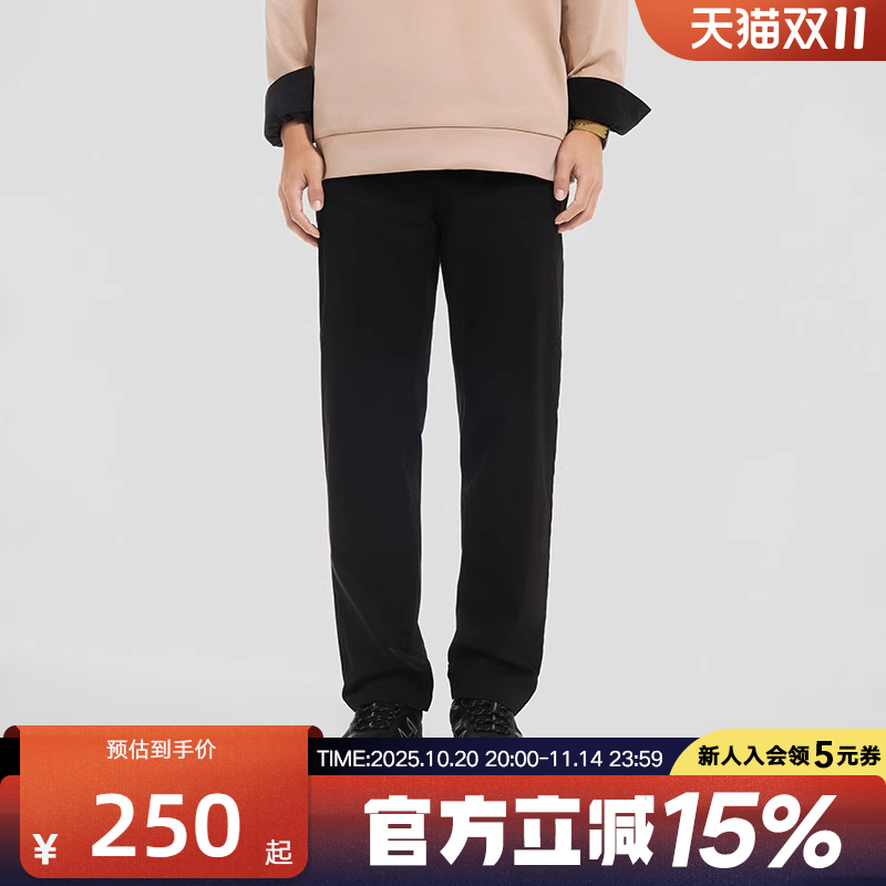 PONY波尼25春季新品男子户外运动弹力贴合修身梭织长裤251M2UT01