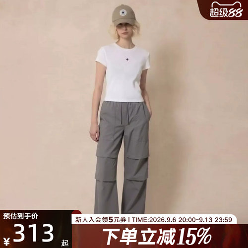 Converse匡威女款运动休闲长裤百搭潮流直筒裤工装裤 WCJ686-G6M