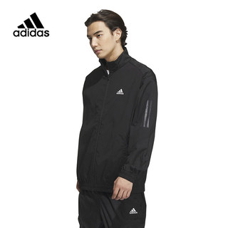 adidas阿迪达斯外套男装2023夏季新款梭织立领防风透气夹克IA6960