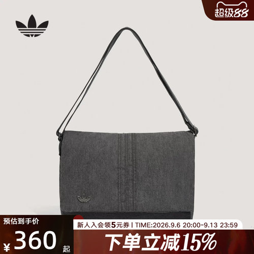 adidas阿迪达斯三叶草中性休闲出行牛仔单肩运动邮差包 LD6377