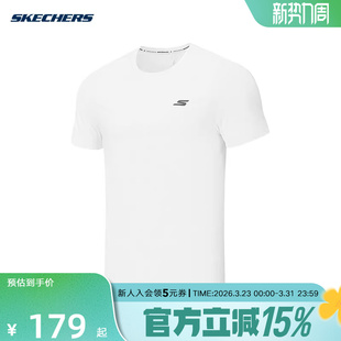 夏季 P325M042 男士 T恤 0019 舒适休闲针织短袖 Skechers斯凯奇新款