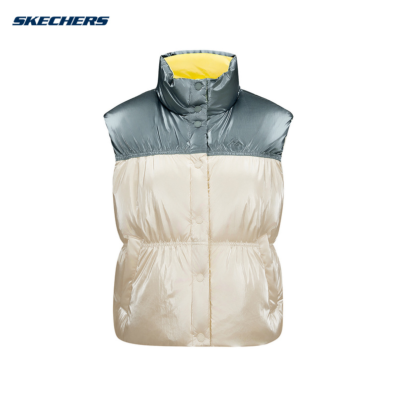 Skechers斯凯奇冬女夹克上衣保暖休闲羽绒背心 L424W032/00V7