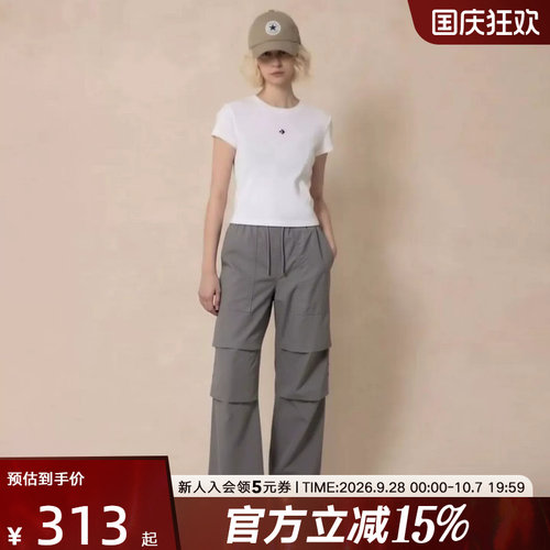 Converse匡威女款运动休闲长裤百搭潮流直筒裤工装裤 WCJ686-G6M