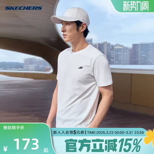 圆领T恤衫 运动短袖 P226M020 休闲时尚 Skechers斯凯奇2026夏男士