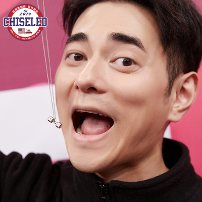 钛钢美国哑铃项链